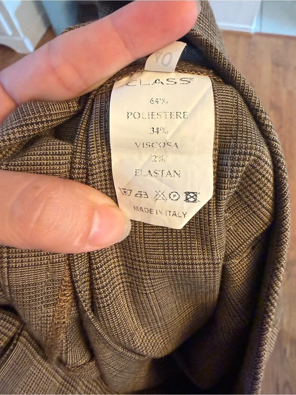 VTG Y2K Grey‎ Plaid Pleated Skirt Made in Italy by Class